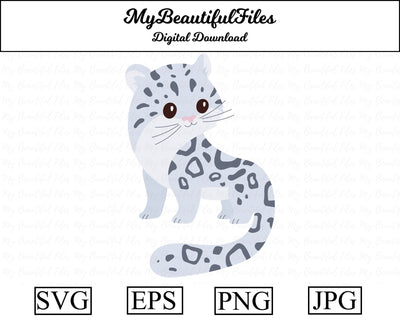 Snow Leopard - Animal SVG MyBeautifulFiles 