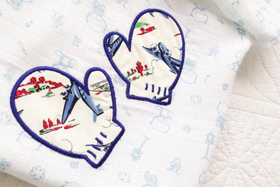 Snow Mittens Applique Embroidery Embroidery/Applique Designed by Geeks 