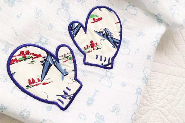 Snow Mittens Applique Embroidery Embroidery/Applique Designed by Geeks 