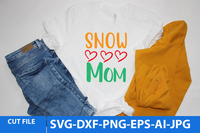 Snow Mom SVG Design SVG BlackCatsMedia 