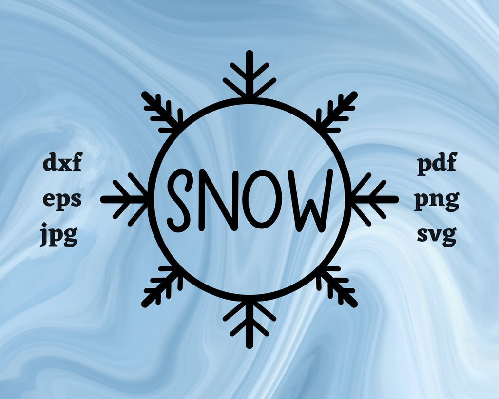Snow Snowflake SVG Cut File - So Fontsy