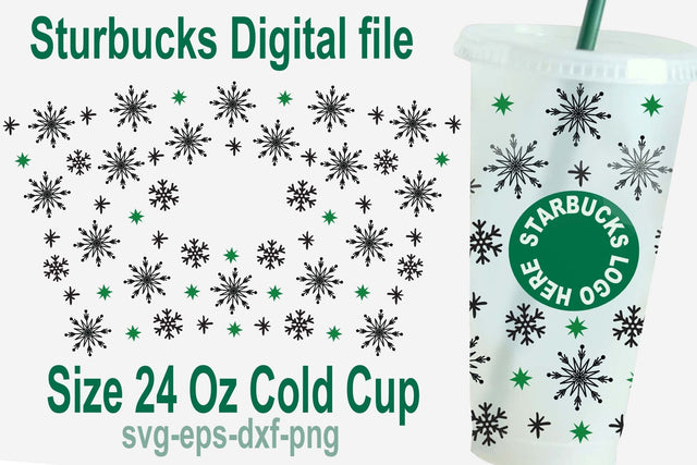Snow Starbucks cold cup svg, 24 Oz cold cup, Starbuck cold cup svg, Funny Christmas drink warp svg SVG Isabella Machell 