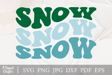 Snow svg, wavy style Stacked EPS PNG Cricut Instant Download SVG Fauz 