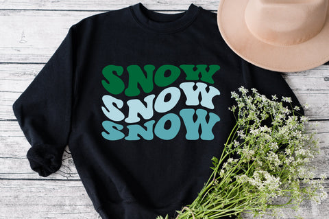 Snow svg, wavy style Stacked EPS PNG Cricut Instant Download SVG Fauz 