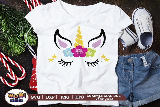 Snow Unicorn Svg, Snow Svg, Winter Svg, Dxf, Png SVG Wowsvgstudio 
