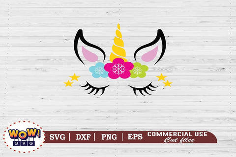 Snow Unicorn Svg, Snow Svg, Winter Svg, Dxf, Png SVG Wowsvgstudio 
