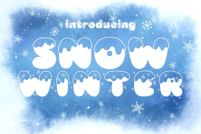 Snow Winter Decorative Font Font Fox7 By Rattana 