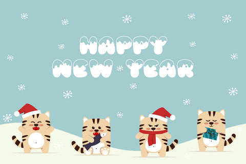 Snow Winter Decorative Font Font Fox7 By Rattana 