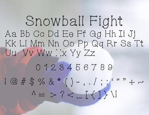 Snowball Fight Font Design Shark