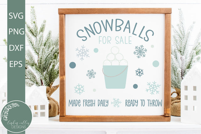 Snowballs For Sale SVG-Winter SVG-Christmas Snowballs SVG SVG Linden Valley Designs 