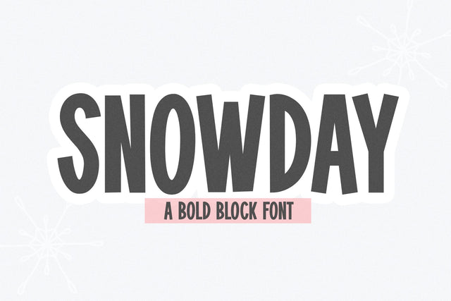 Snowday - Fun Block Font Font KA Designs 