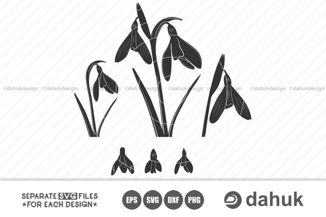 Snowdrop Svg, Snowdrop, Earrings svg, Snowdrop Earrings, svg, svg, png, dxf & eps designs SVG dahukdesign 