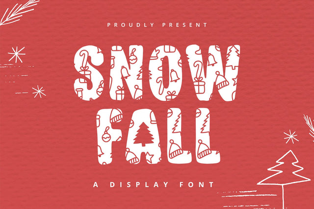Snowfall - Display Font Font Alpaprana Studio 