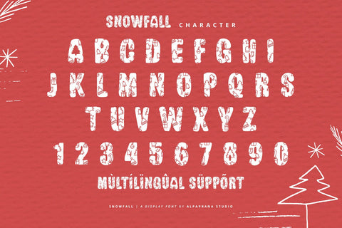 Snowfall - Display Font Font Alpaprana Studio 
