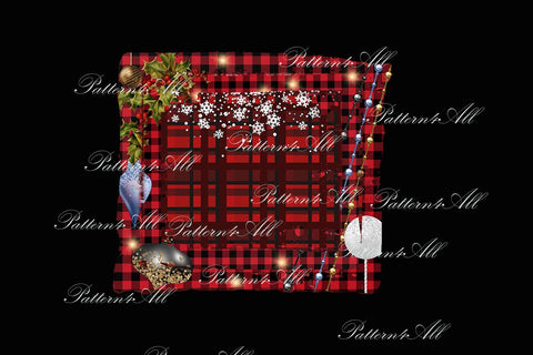 Snowflake Background,Red Plaid background,Buffalo plaid Patches,Winter Sublimation PNG,Christmas Balls backsplash,design element sublimation, instand download Sublimation ArtStudio 