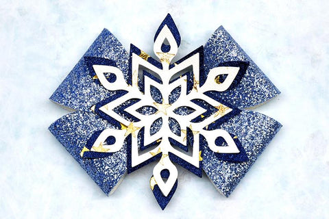 Snowflake bow bundle SVG ArtiCuties 