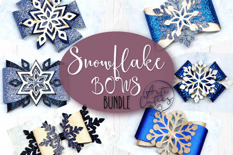 Snowflake bow bundle SVG ArtiCuties 
