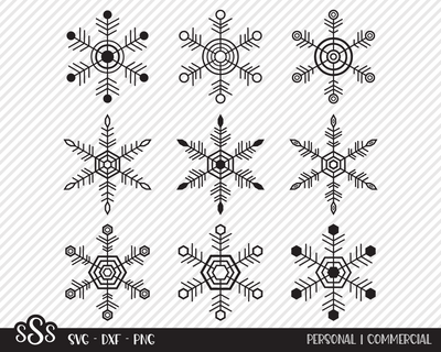 Snowflake Bundle | Christmas SVG SVG Texas Southern Cuts 