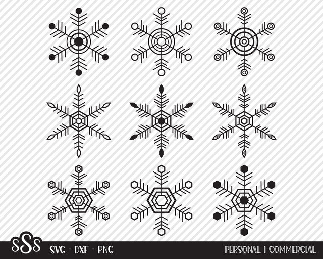 Snowflake Bundle | Christmas SVG SVG Texas Southern Cuts 