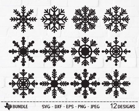 Snowflake Bundle | Christmas SVG SVG Texas Southern Cuts 