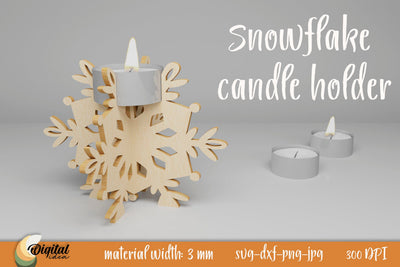 Snowflake Candle Holder. 3D Design SVG SVG Evgenyia Guschina 