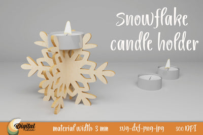 Snowflake Candle Holder. 3D Design SVG SVG Evgenyia Guschina 