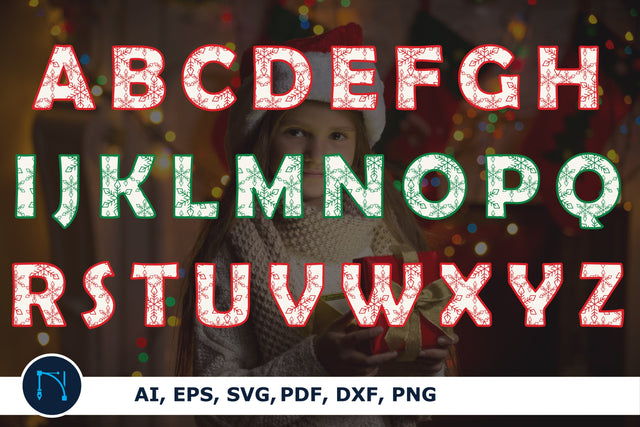 Snowflake Christmas Alphabet SVG bundle SVG MD JOYNAL ABDIN 