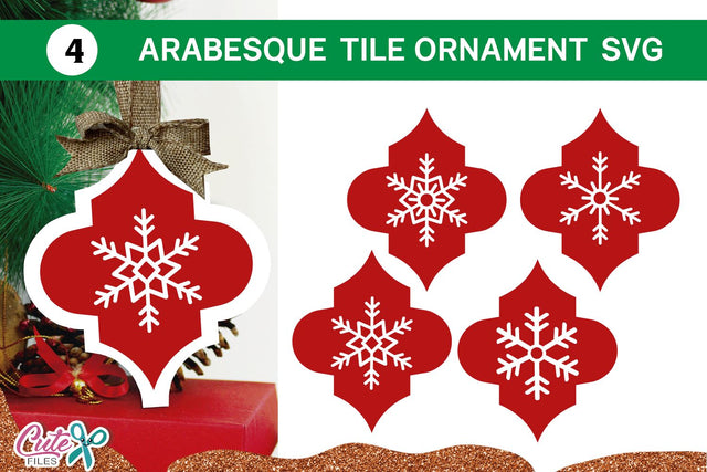 Snowflake Christmas Arabesque tile svg bundle cut file SVG Cute files 