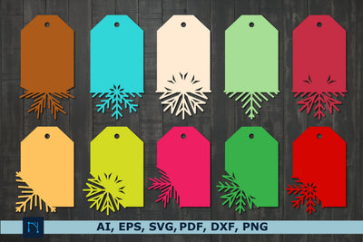 snowflake Christmas gift tag SVG bundle SVG MD JOYNAL ABDIN 