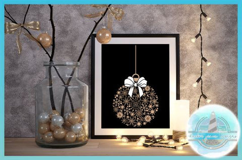 Snowflake Christmas Ornament SVG | Ornament Mandala SVG Harbor Grace Designs 