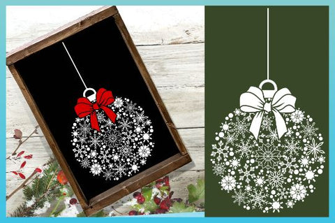 Snowflake Christmas Ornament SVG | Ornament Mandala SVG Harbor Grace Designs 