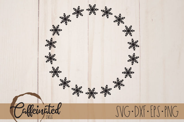 Snowflake Circle SVG SVG Caffeinated SVGs 