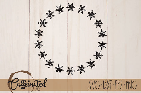 Snowflake Circle SVG SVG Caffeinated SVGs 