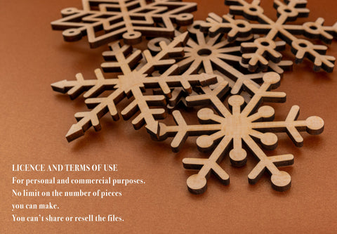 Snowflake Coasters Digital Vector File for Laser Cutter - Christmas Coasters. SVG MaramadeLaser 
