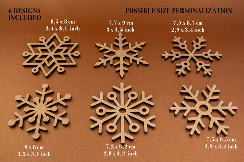 Snowflake Coasters Digital Vector File for Laser Cutter - Christmas Coasters. SVG MaramadeLaser 
