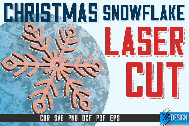 Snowflake Coasters Laser Cut SVG | Christmas Laser Cut SVG Design | CNC Files SVG Fly Design 