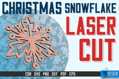 Snowflake Coasters Laser Cut SVG | Christmas Laser Cut SVG Design | CNC Files SVG Fly Design 