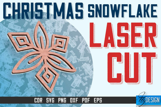 Snowflake Coasters Laser Cut SVG | Christmas Laser Cut SVG Design | CNC Files SVG Fly Design 