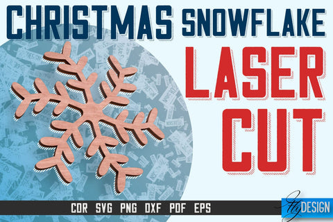 Snowflake Coasters Laser Cut SVG | Christmas Laser Cut SVG Design | CNC Files SVG Fly Design 