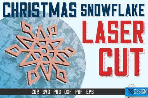 Snowflake Coasters Laser Cut SVG | Christmas Laser Cut SVG Design | CNC Files SVG Fly Design 