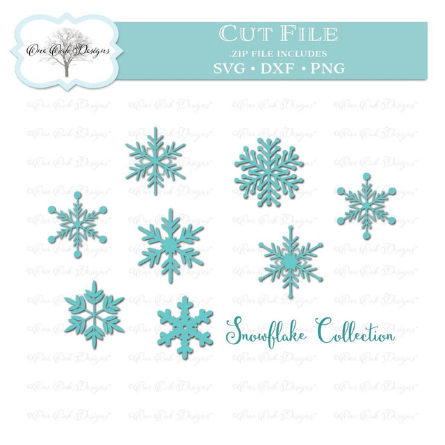 Snowflake Collection SVG One Oak Designs