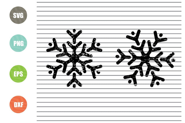 Snowflake Distressed Svg - Christmas Svg, Png, Dxf, Eps Cut Files SVG Artstoredigital 