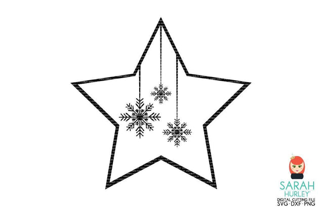 Snowflake Drop Star SVG Sarah Hurley 