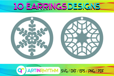 snowflake earring svg bundle SVG Artinrhythm shop 