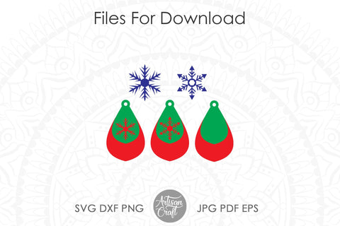 Snowflake earring SVG, Christmas earrings SVG Artisan Craft SVG 