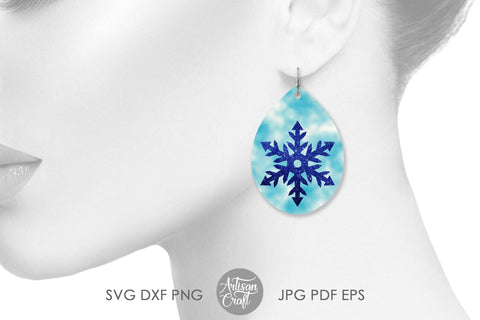 Snowflake Earring SVG cut file kit for Christmas SVG Artisan Craft SVG 