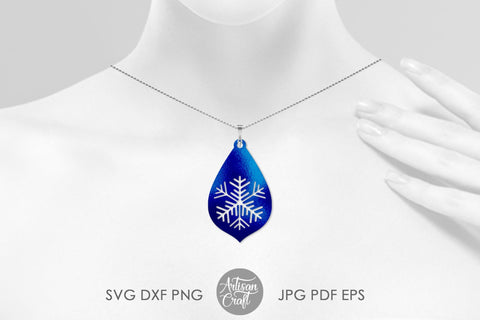 Snowflake earrings SVG for laser cutting SVG Artisan Craft SVG 