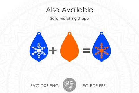 Snowflake earrings SVG for laser cutting SVG Artisan Craft SVG 