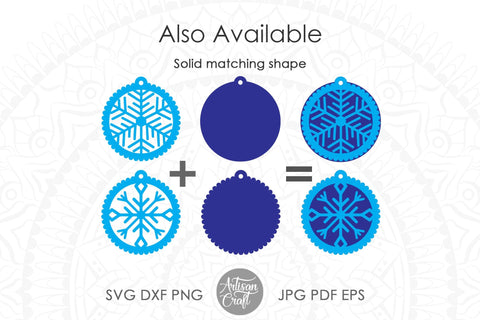 Snowflake earrings SVG, Laser cut earrings SVG Artisan Craft SVG 