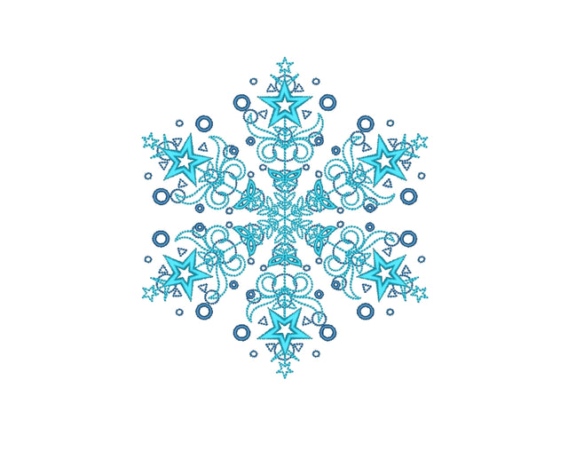 Snowflake Embroidery Design, Winter Embroidery Design, 4 sizes, Instant Download Embroidery/Applique DESIGNS Nino Nadaraia 